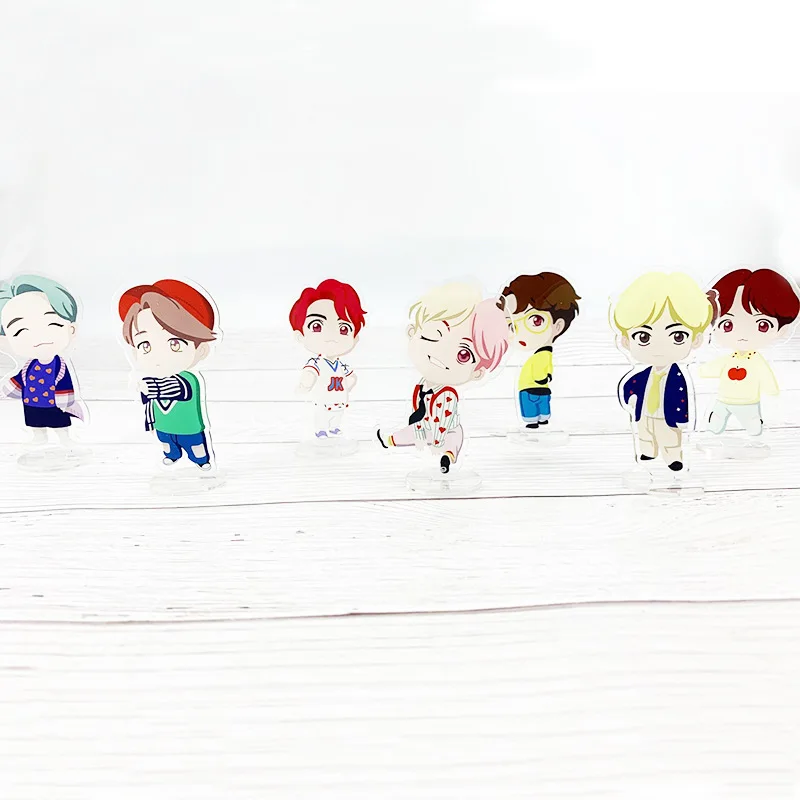 7 шт./лот Kpop J-HOPE suga RM Jimin V JungKook Jin мультяшное изображение акриловая модель на подставке игрушка в подарок