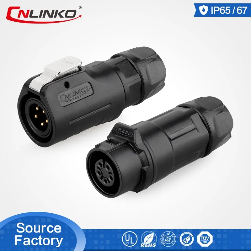 

Best sale DIN IP67 5 Pin M12 5A PBT Circular Connector Material LED Connector Electronical Quick Locking Power Plug and female