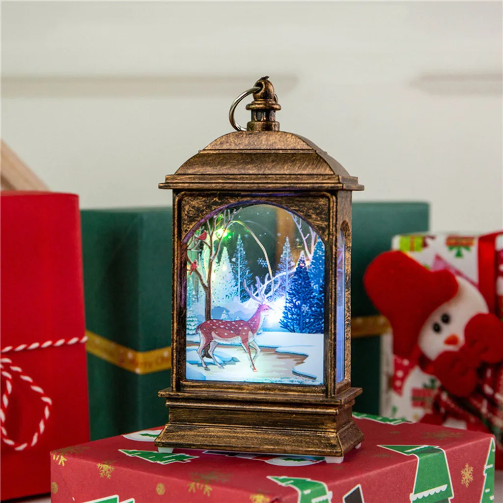 Рождественский светильник, украшения, домашний декор, подвесной светильник, для дома, Рождественская елка, вечерние, новогоднее, праздничное украшение, подарок - Цвет: C