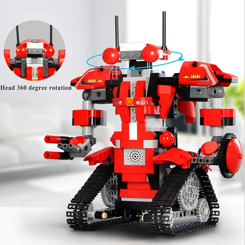 1 комплект DIY робот приложение управляемая игрушка обучающий электрический RC робот кирпичи игрушки интеллектуальная зарядка подарок для мальчиков и девочек