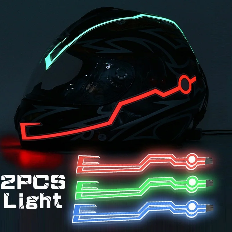 VGEBY Autocollant Réfléchissant Casque Moto LED Lumière Casque El Lumière -  Cdiscount Auto