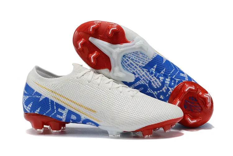 Высокое качество мужские футбольные бутсы Vapors 13 Elite NJR FG уличные футбольные бутсы Neymar футбольные бутсы chuteiras дешевые синие - Color: 8