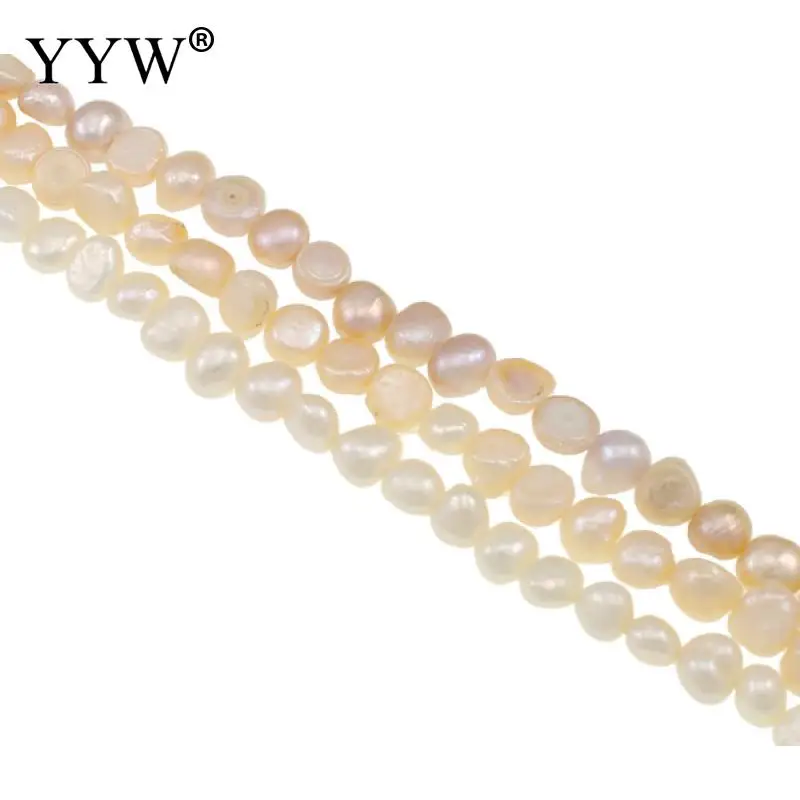 

Cultured Potato Freshwater Pearl Beads Natural Grade A 7-8mm 0.8mm Hole 16Inch Strand for DIY Bracelet Necklace Jewelry Making