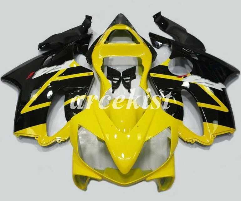 ABS пластиковый мотоциклетный вставной обтекатель комплект Подходит для HONDA CBR600 F4i FS 2001 2002 2003 01 02 03 желтый черный