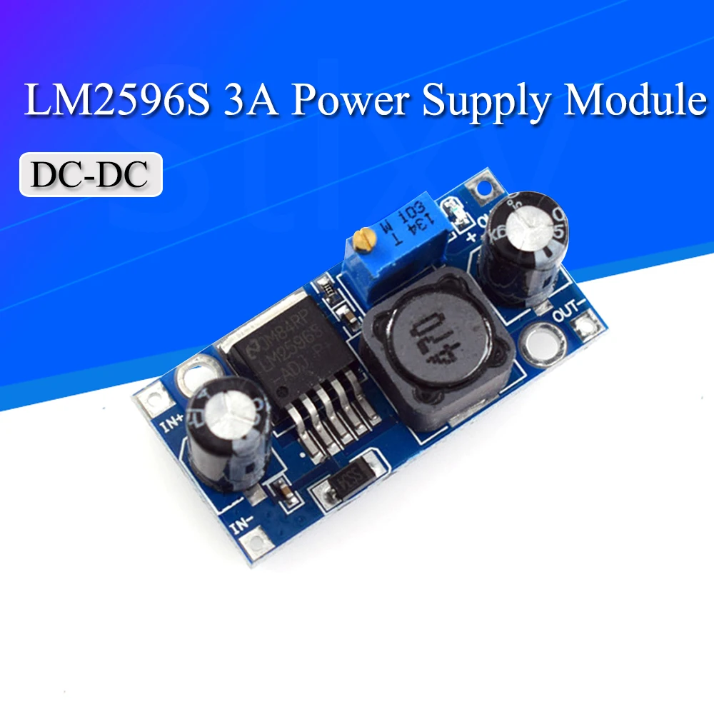 Stlxy LM2596 LM2596S ADJ 전원 공급 장치 모듈, DC-DC 스텝 다운 모듈, 5V, 12V, 24V, 조정 가능한 전압 조정기, 3A DIP