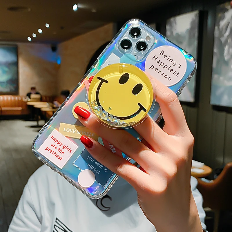 ЗАБАВНЫЕ РЕТРО метки улыбка подставка держатель телефонные чехлы для iPhone 12 11 Pro XS