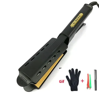 

Hair Straightener Four-gear temperature adjustment Ceramic Tourmaline Ionic Flat Iron Hair Straightener