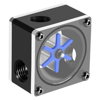 

Flow Meter Indicator, G1/4 Threaded 6 Impeller 3 Ways for Pc Computer Water Cooling System
