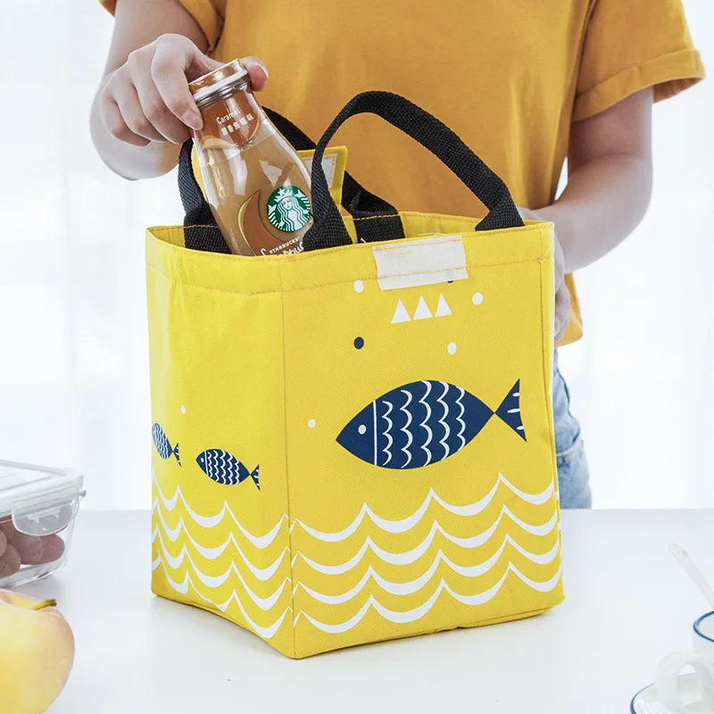 

Thick Aluminum Foil Thermal Bag Lunch Box Bag Cute Little Fish Food Carrying of Carry Bag Carrying Waterproof Lunch Bag Insulate