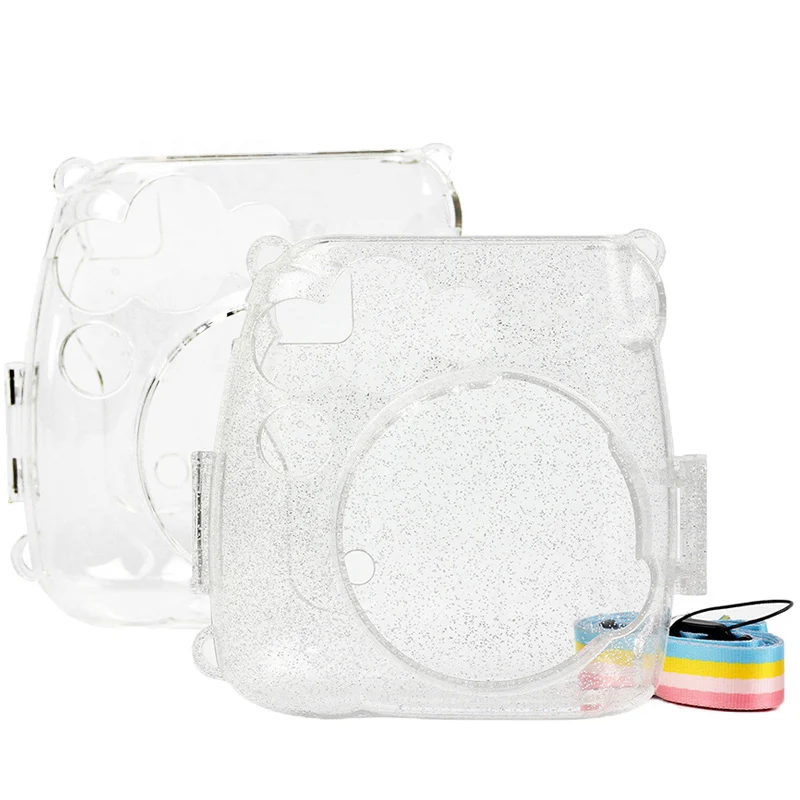 

Transparent Camera Case, Crystal Clear Bag, Compatible for Fujifilm Instax Mini 9/Mini 8+/Mini 8 Instant Film Camera with Strap
