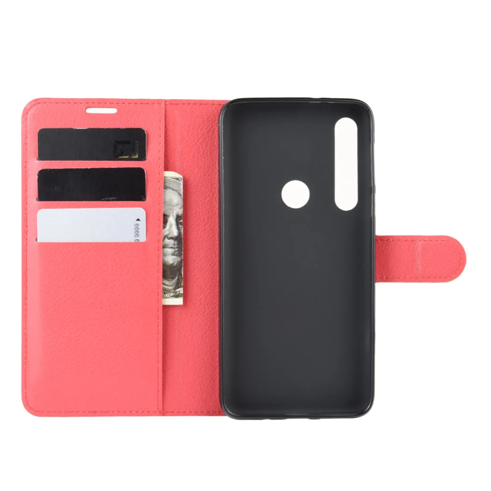 Чехол-книжка из искусственной кожи для Motorola Moto One Macro, чехол-подставка s для Motorola Moto One Macro, Мягкая силиконовая задняя крышка