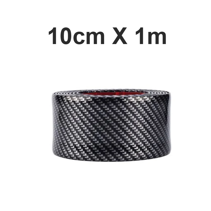 3/5/7/10 см X 2,5 м наклейки для автомобиля 5D углеродного волокна резина для укладки волос порога протектор Товары для KIA Toyota BMW Audi Мазда Форд hyundai - Название цвета: 10cmX1m