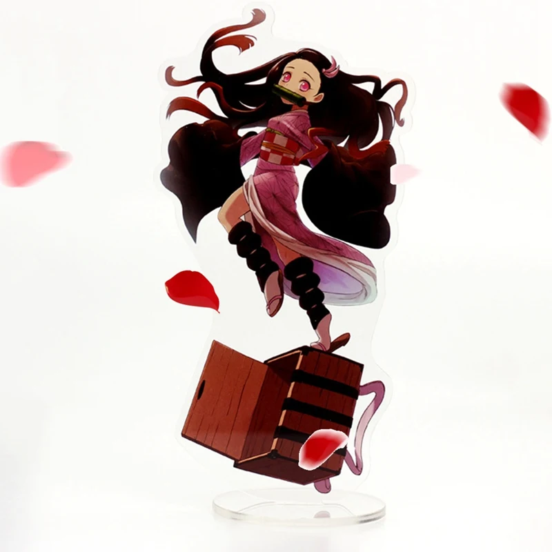 Японское аниме Demon Slayer: Kimetsu No Yaiba Kamado Tanjirou Kamado Nezuko Косплей фигурка на акриловой подставке модель Настольный Декор Игрушка Подарки