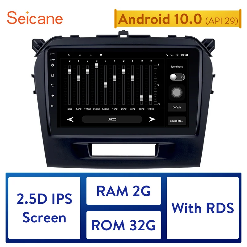 Автомагнитола Seicane 9 &quot Android 10 0 2 DIN Bluetooth GPS навигация мультимедиа для 2015 2016 SUZUKI VITARA