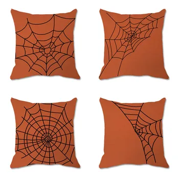 

Halloween Decorative Throw Pillow Covers Natural Linen Pillowcase for Sofa Home Decor Cushion Cover