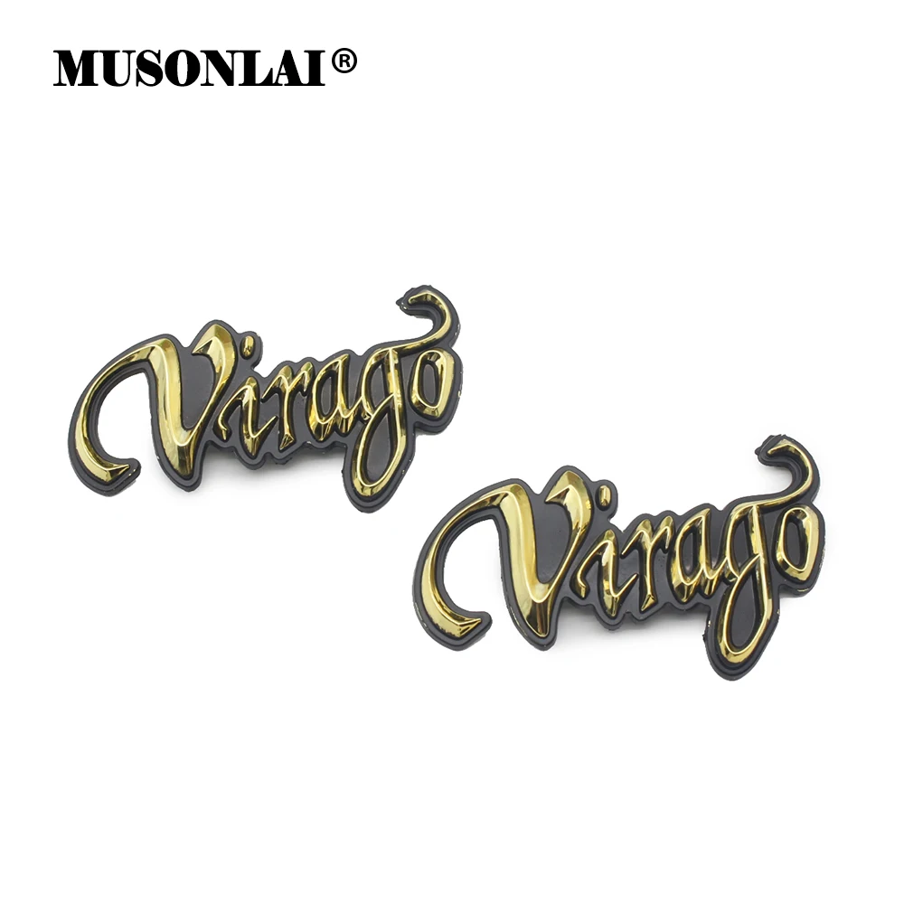 Insignia con emblema de logotipo Virago 3D para motocicleta, calcomanías de tanque de combustible y Gas, pegatinas para Yamaha XV250 XV535 XV750 XV1100 Virago