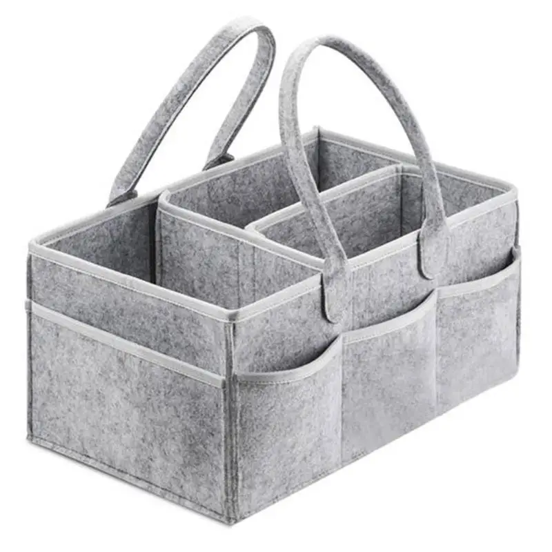

Felt Storage Bag Delicate Design Fashionable and Simple Foldable Soft Baby Diaper Toys Storage Basket Car Organizer