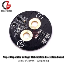 Tablero de protección del regulador de voltaje del condensador Super Farah de forma circular para el condensador de los pies del tornillo simple 2,5 V 3V/360 700F