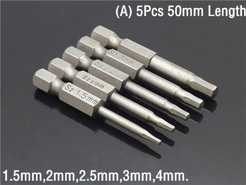 5/8 шт. 50 мм 1/4 дюйма шестигранным хвостовиком Магнитный болты с шестигранной головкой, отвертка, биты, Электрический насадки для отвертки ручной инструмент отвертка сверло S2