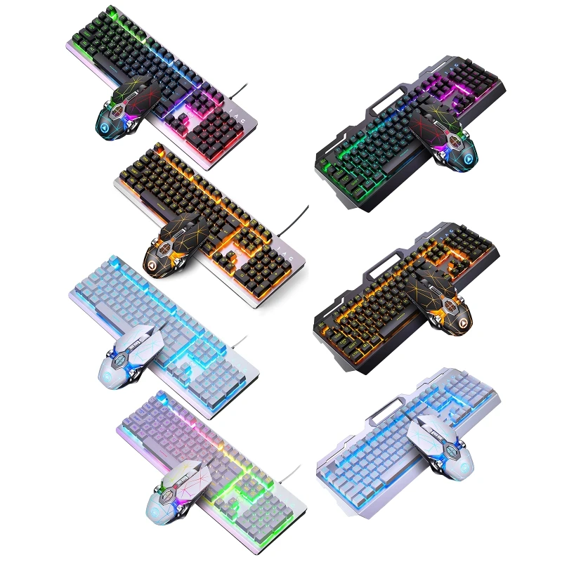 

104Keys RGB Aluminum Alloy Gaming Keyboard and RGB Gaming Mouse Set