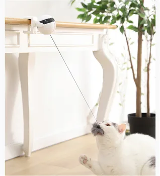 

Electronic Motion Cat Toy Cat Teaser Toy Yo-Yo Lifting Ball Electric Flutter Rotating Interactive Puzzle Smart Pet Cat Ball Toy