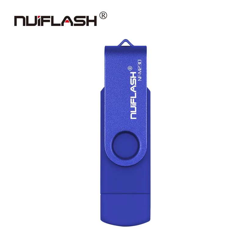 Флеш-накопитель для смартфонов OTG USB флеш-накопитель cle usb 2,0 флеш-накопитель 64G otg 4g 8g 16g 32g 128G устройства для хранения - Цвет: blue
