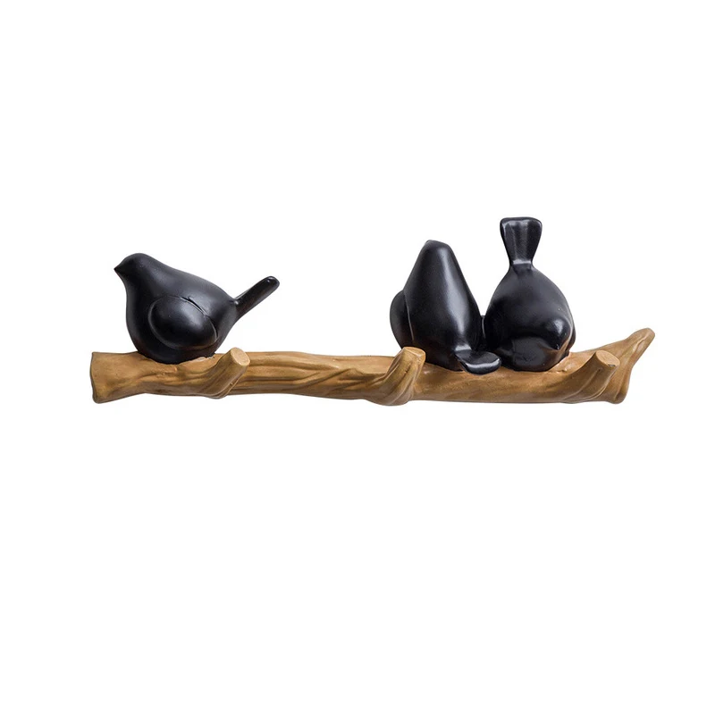 

Creative Wall Hooks Rail Storage Rack Multicolor Little Bird Wall Hanging Crafts Key Hat Umbrella Storage Hooks Racks Wall Decor