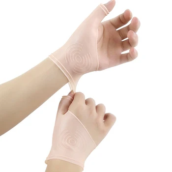 

A Pair Arthritis Silicone Elastic Stable Muscles Protective Lightweight Corrector Gloves Wrist Support Thumb Bracer Seamless