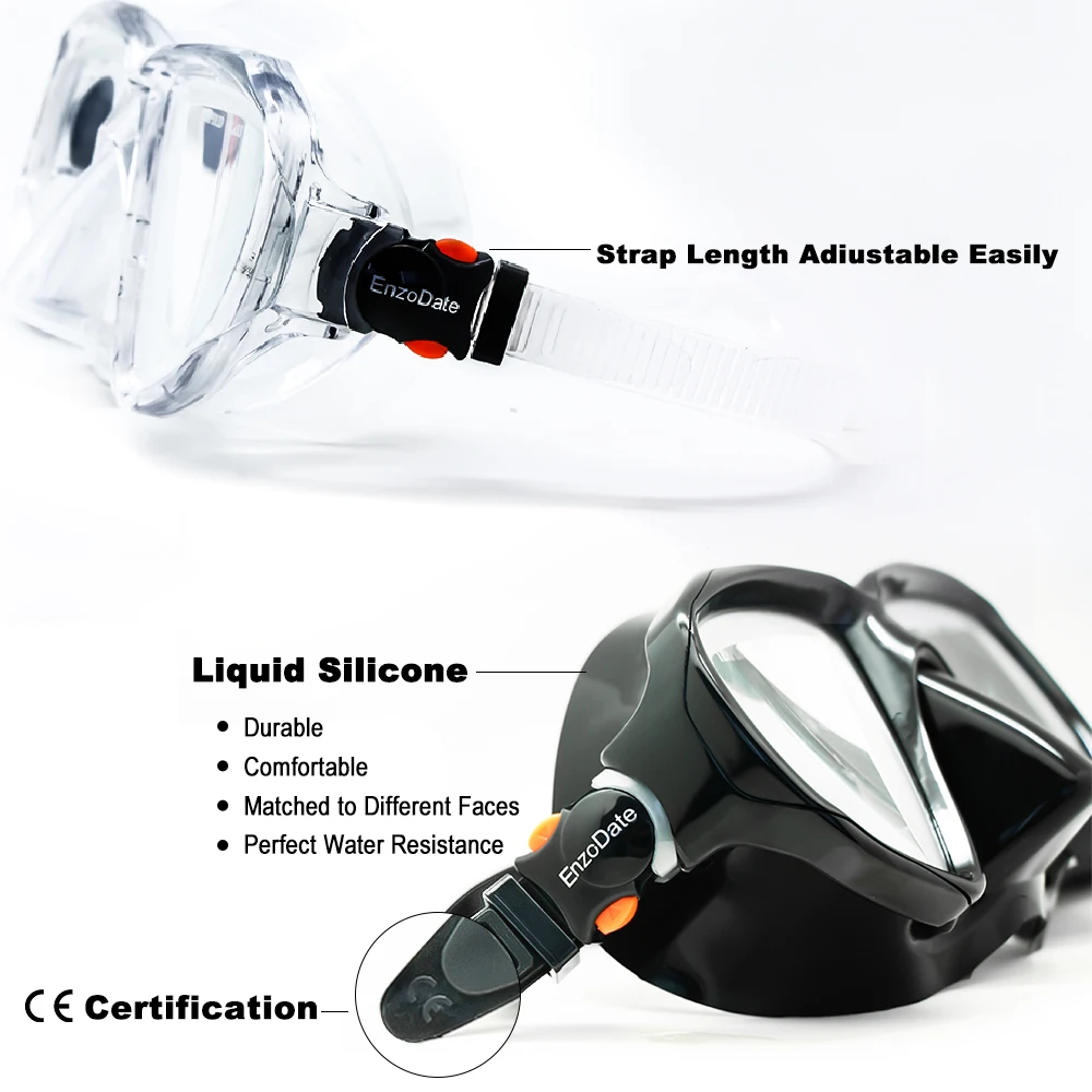 Ceny Optyczna maska do nurkowania szkło hartowane gogle dwuogniskowe w pobliżu krótkowzroczności
