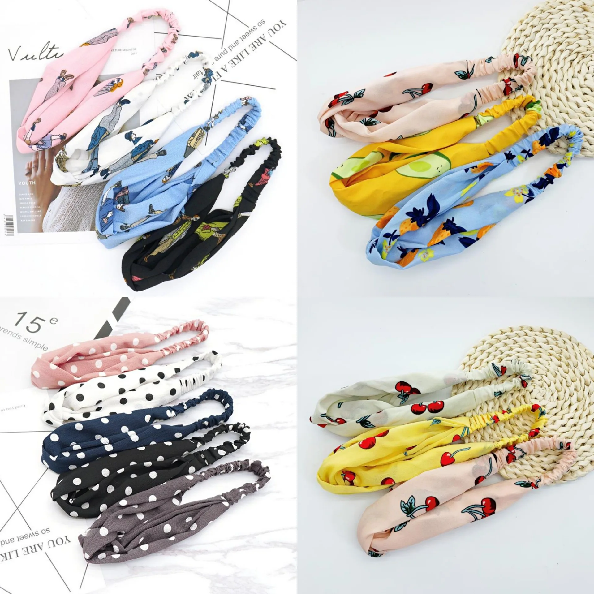 

Multiple styles fashion hot Sale simple wild fashion lady hair Cloth Bow knot Headband Hair Ties Rope girl Hair Accessories