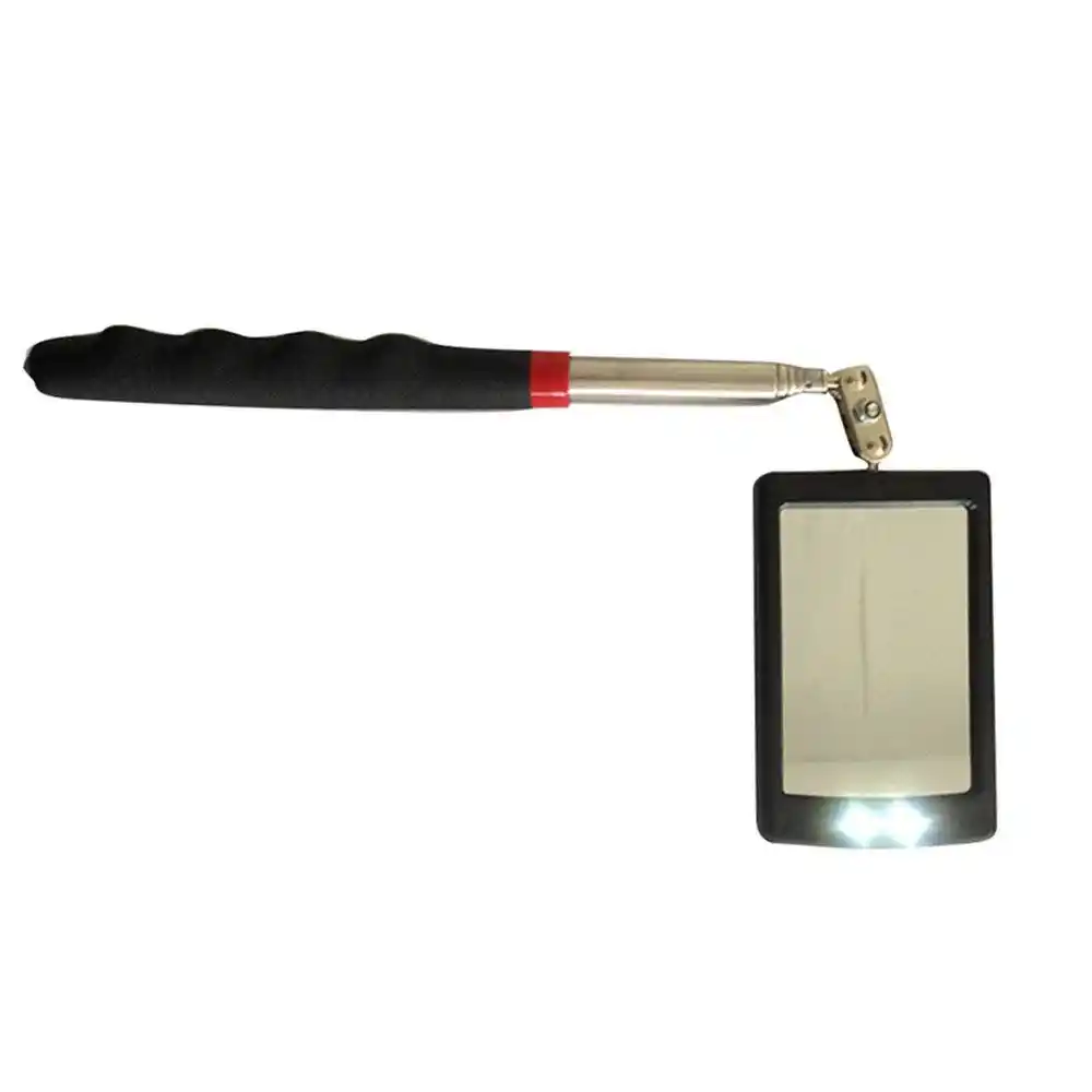 1 PC Telescoping Rectangular Inspection Mirror 360 Rotating lamp Inspection Mirror Mechanics Mirror for Extra Viewing