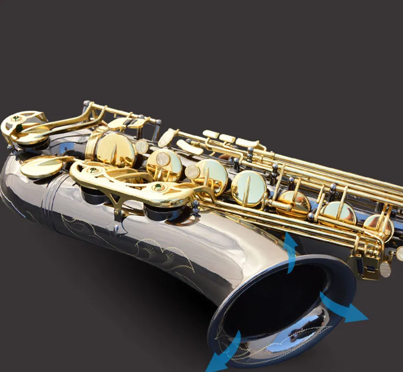 Франч лайиман LM-R54 профессиональный черный никель золото тенор саксофон B Музыкальные инструменты Саксофон тенор R54 с Чехол Mouthpieec