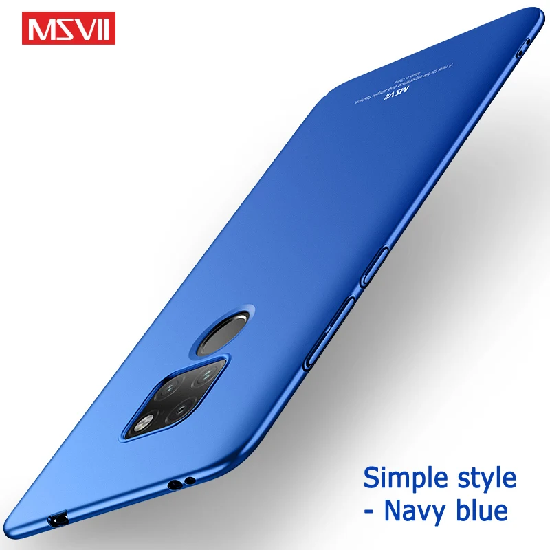 Для huawei mate 20 Pro X чехол Msvii тонкий матовый Coque mate 20 Lite чехол Жесткий PC чехол для huawei mate 20 Lite X Pro чехол s - Цвет: Simple Blue