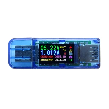 

At34 Usb 3.0 Color Lcd Voltmeter Ammeter Voltage Current Meter Multimeter Battery Charge Power Bank Usb Tester