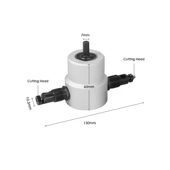 

New Meterk Nibbler Tool Metal Cutting Double Head Sheet Nibbler Saw Cutter Drill Attachment Cutting Tool Nibbler Sheet Metal Cut