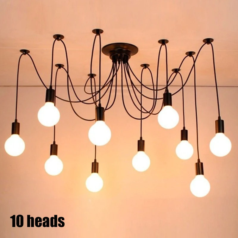 Nordic Retro Ceiling Light Bedroom Decor Spider Ceiling Lights Vintage Loft Industrial Hanging Lamp Cafe люстра потолочная