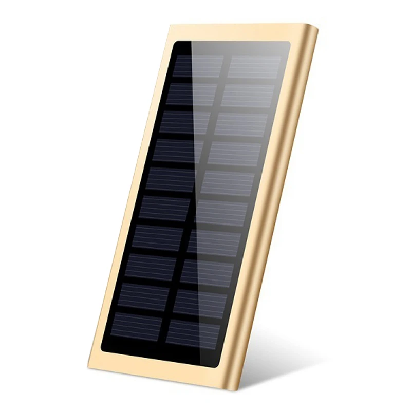 Xiaomi Solar power Bank 30000 мАч 2 USB Батарея банк Аксессуары для мобильных телефонов Карманный Портативный купить 2 получить скидку 10% дропшиппинг - Цвет: Gold 10000mAh
