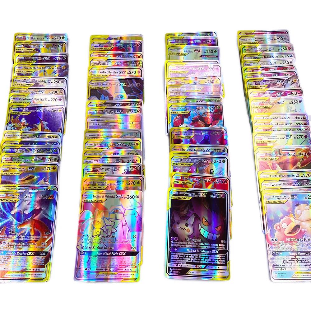Bild von French Version Pokemon 50Pcs TAG TEAM Shining Frenchs Cards Game Battle Carte Trading Cards Game Children Toy