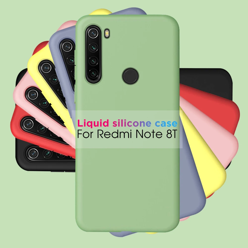 Однотонный жидкий силиконовый чехол для телефона Xiaomi Redmi Note 8 Pro 8A противоударный