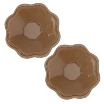 

2pcs Black And Skin Color Strapless Self Adhesive Breast Nipple Petal Pasties Cover Reusable Invisible Bra Pad Women Backless