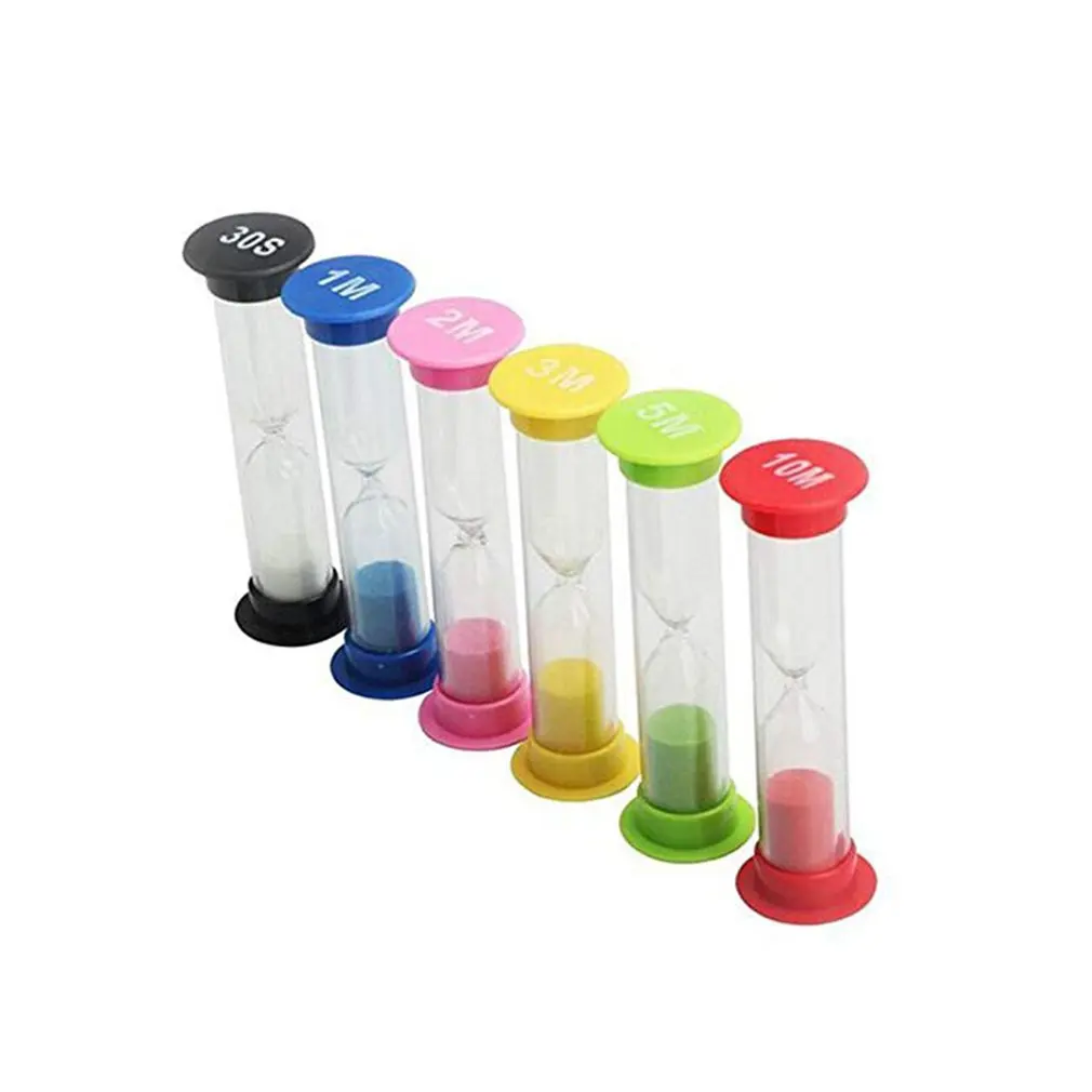Mini Hourglass 30 Seconds 1 2 3 5 10 Minutes Timer Children'S Gift Toys 4Pcs/6Pcs Desktop Decoration Hourglass