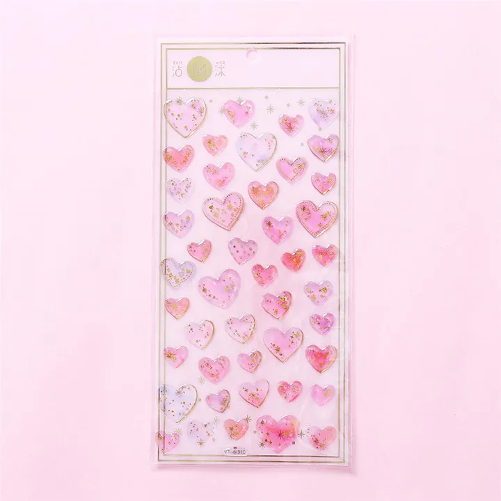 8  Transparent Three-Dimensional Dream Epoxy Crystal Stickers For Women Fashion Diy Jewelry Mobile Phone Shell Decor Sticker