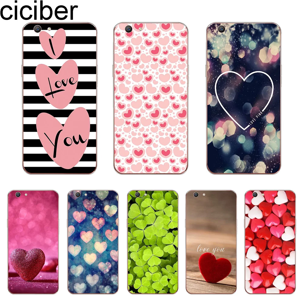 ciciber Cover For OPPO A37 A39 A57 A59 A83 A5 A7 AX7 A3S F1S F11 F5 Youth Phone Case Soft TPU Silicone Shell Coque Love Heart |