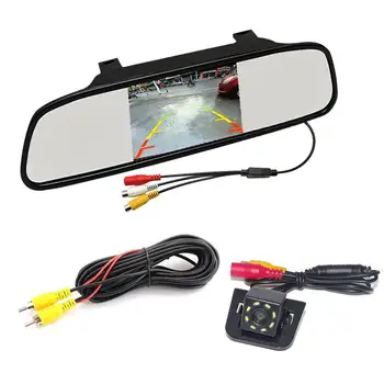 

Car 4.3 inch TFT in-Mirror Monitor and LED Adjustable Angle Rear View Camera for Toyota Prius 2012 2013 2014
