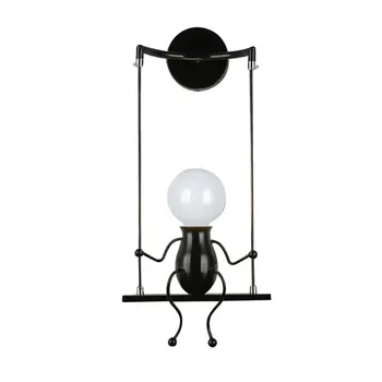

American Retro Wall Lamp Bar Corridor Restaurant Wall Lamp Creative Swing Personality Wrought Iron Corridor Antique Lamps