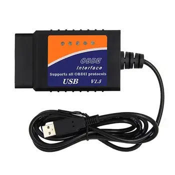 

Adeeing Car Diagnostic Cable Scanner ELM327 USB V1.5 Mini OBD2 USB Interface Support for Android/IOS