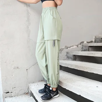 

2020 Big Pockets pants women High Waist Loose Streetwear pants solid color casual Trouser hip hop high quality joggers Trouser