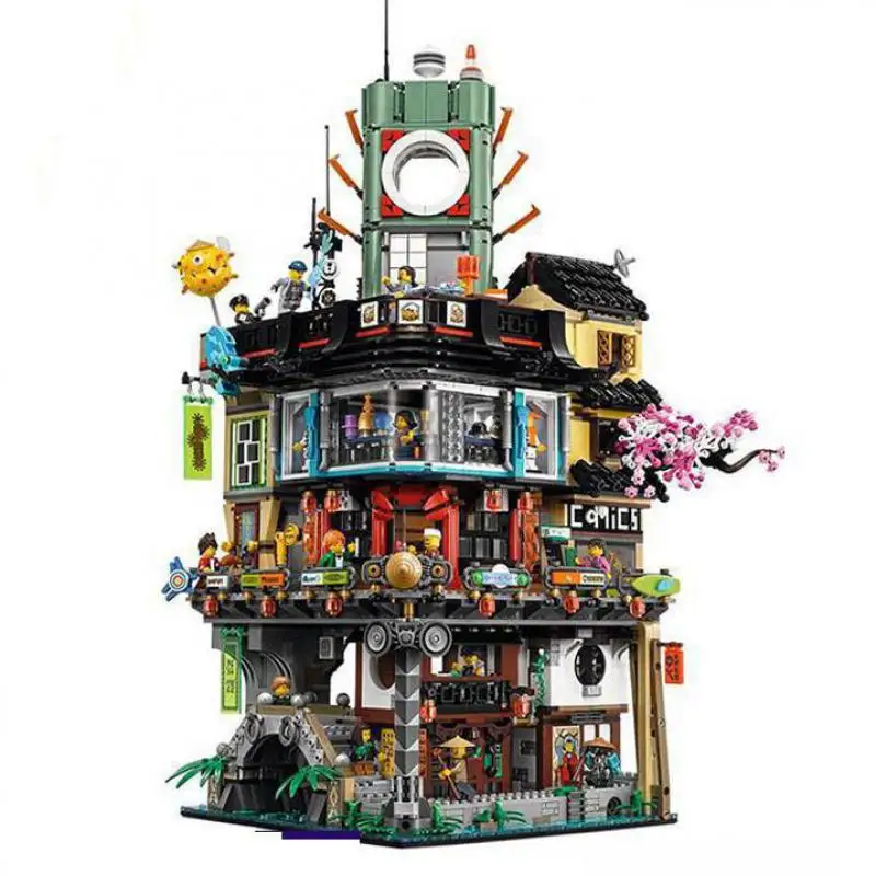 

legoinglys DHL 06066 4953pcs Ninjago City Masters of Spinjitzu Building Blocks Bricks Toys 70620 Toys As Birthday Gifts