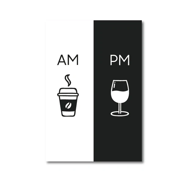 Настенное искусство домашний декор современная картина Am coffee PM винный знак Печать кухня ресторан плакат Холст Картина модульная в скандинавском стиле - Цвет: Nordic LXR4023-01