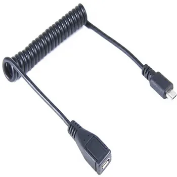 

5Ft Coiled Micro USB B Male to Female M/F Extension Charging Spiral Cable Cord
